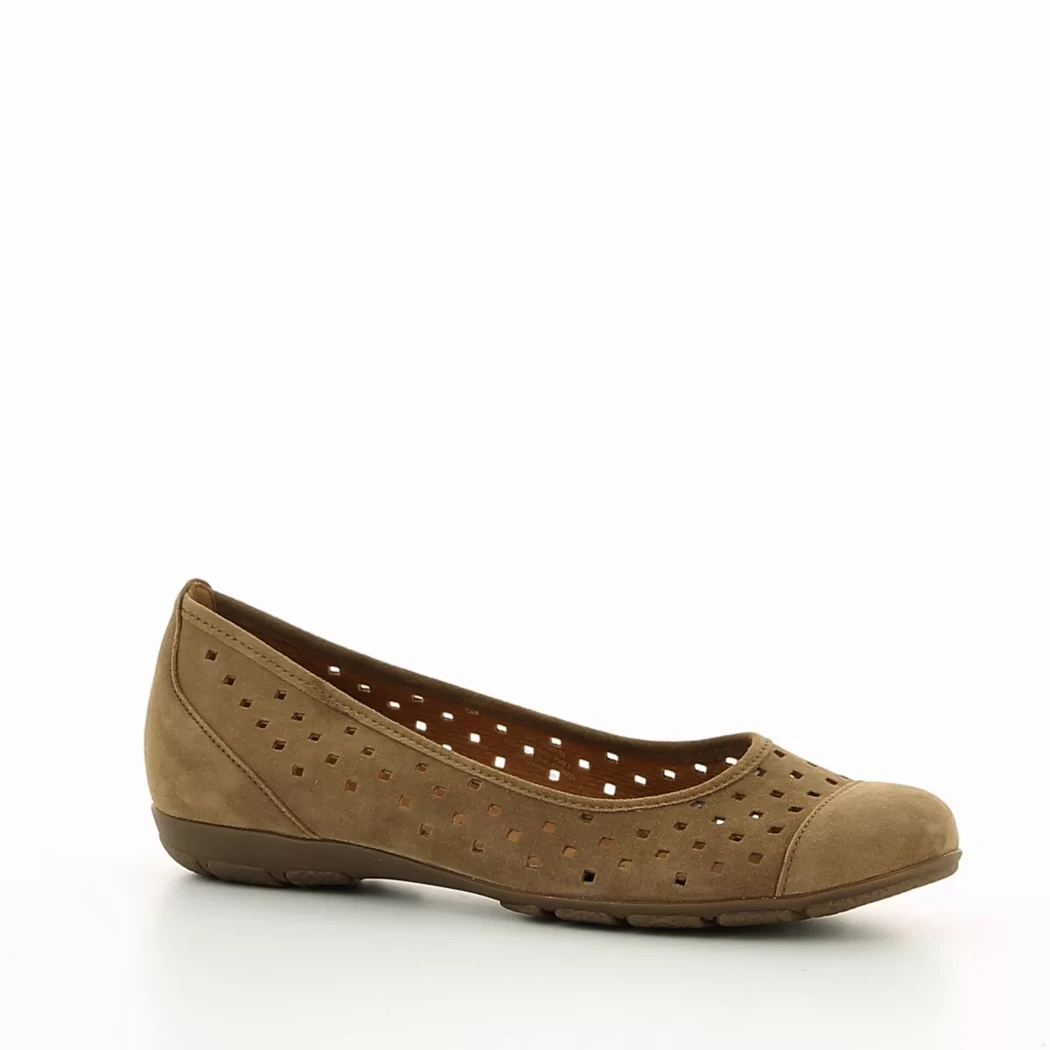 Image (1) de la chaussures Gabor - Ballerines Taupe en Cuir nubuck