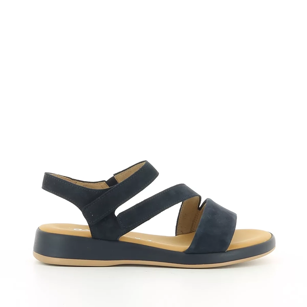 Image (2) de la chaussures Gabor - Sandales et Nu-Pieds Bleu en Cuir nubuck