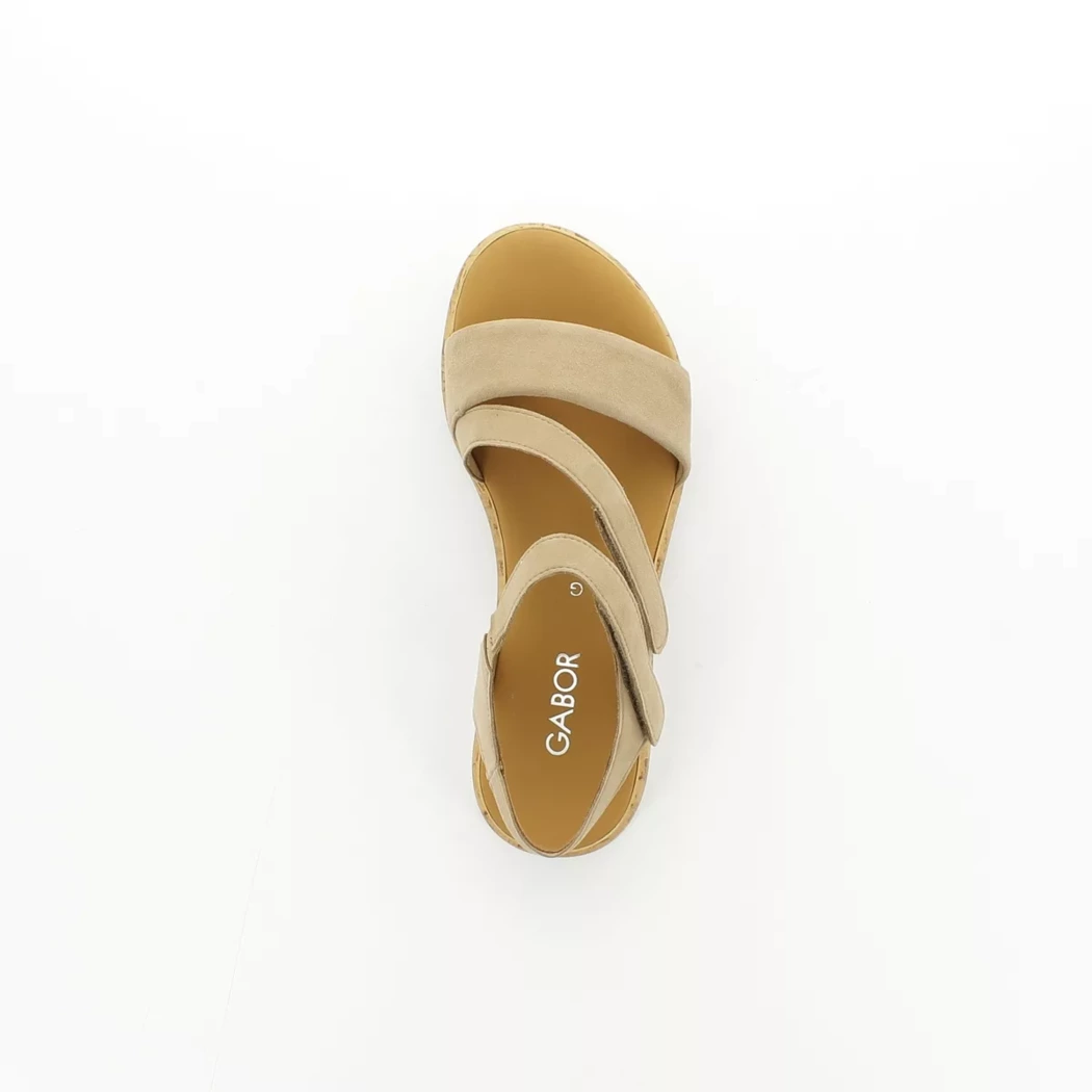 Image (6) de la chaussures Gabor - Sandales et Nu-Pieds Beige en Cuir nubuck