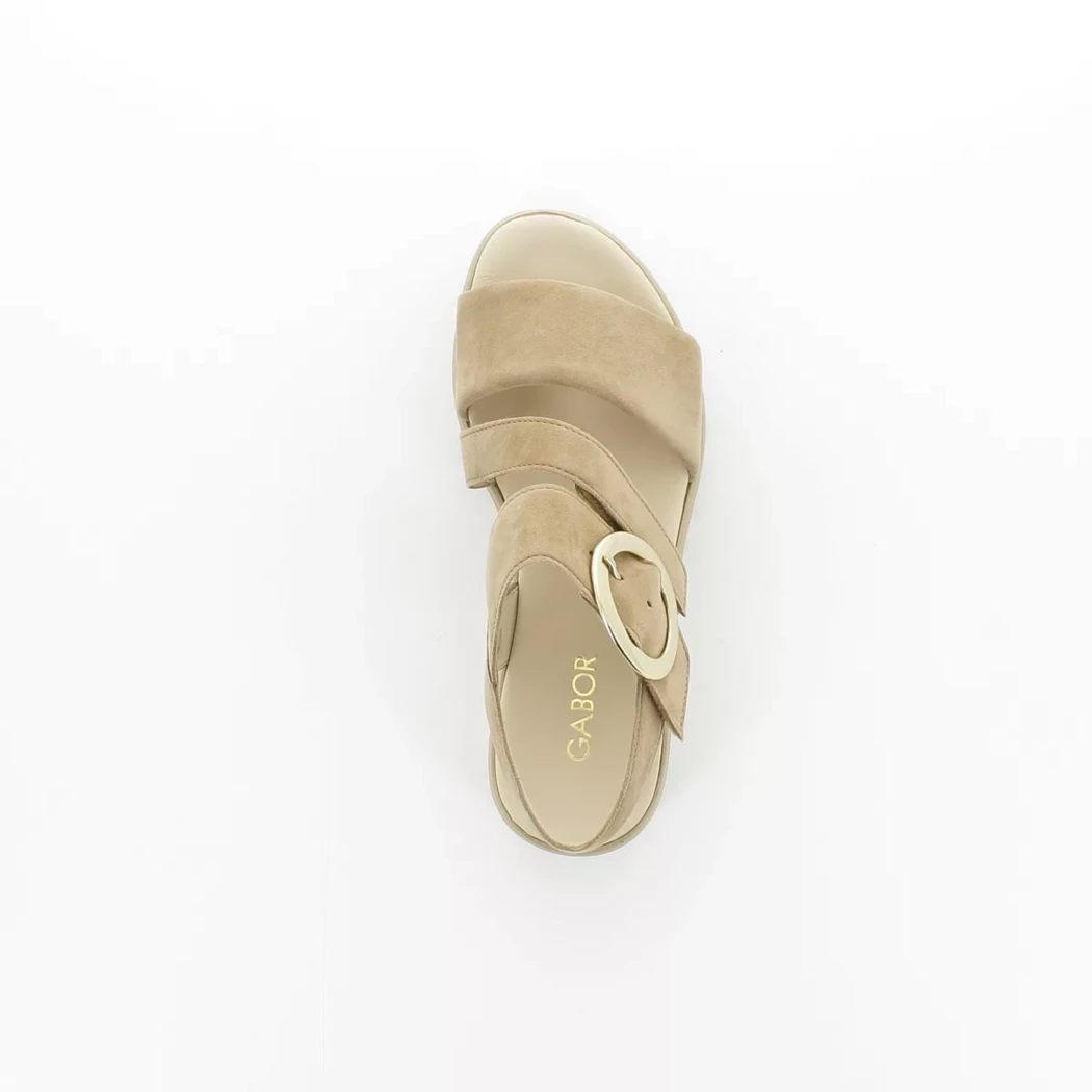Image (6) de la chaussures Gabor - Sandales et Nu-Pieds Beige en Cuir nubuck