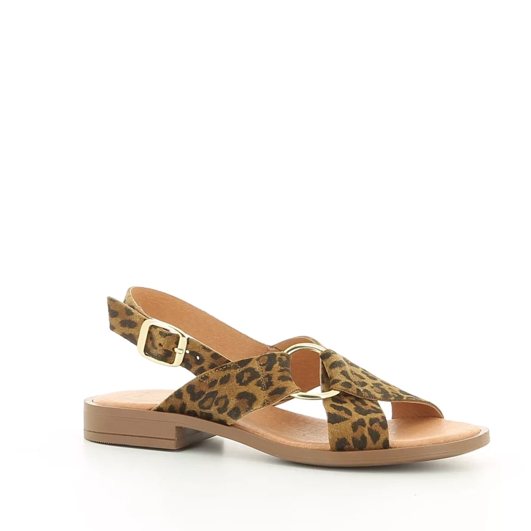 Image (1) de la chaussures Miss Boho - Sandales et Nu-Pieds Cuir naturel / Cognac en Cuir nubuck