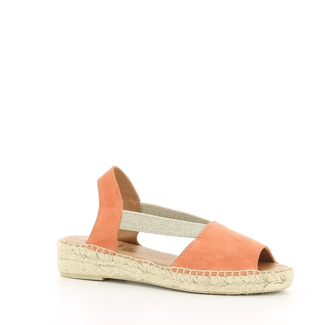 Image (1) de la chaussures Espadrille Basque - Sandales et Nu-Pieds Rouge en Cuir nubuck