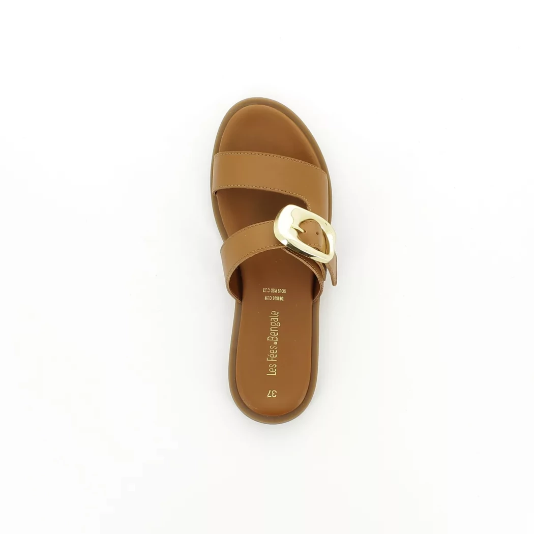 Image (6) de la chaussures Les Fees De Bengale - Mules et Sabots Cuir naturel / Cognac en Cuir