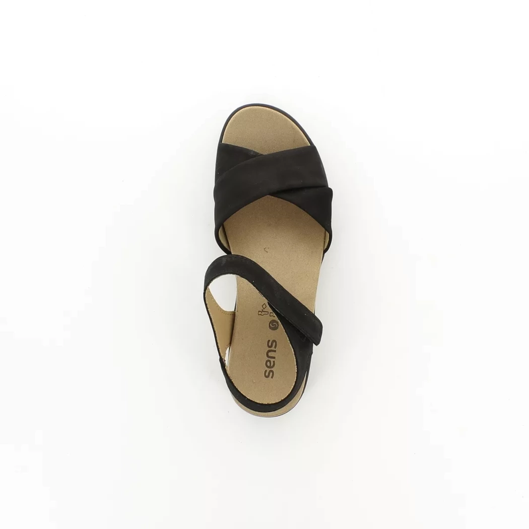 Image (6) de la chaussures Sens - Sandales et Nu-Pieds Noir en Cuir nubuck