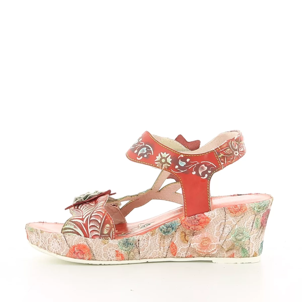 Image (4) de la chaussures Laura Vita - Sandales et Nu-Pieds Rouge en Cuir