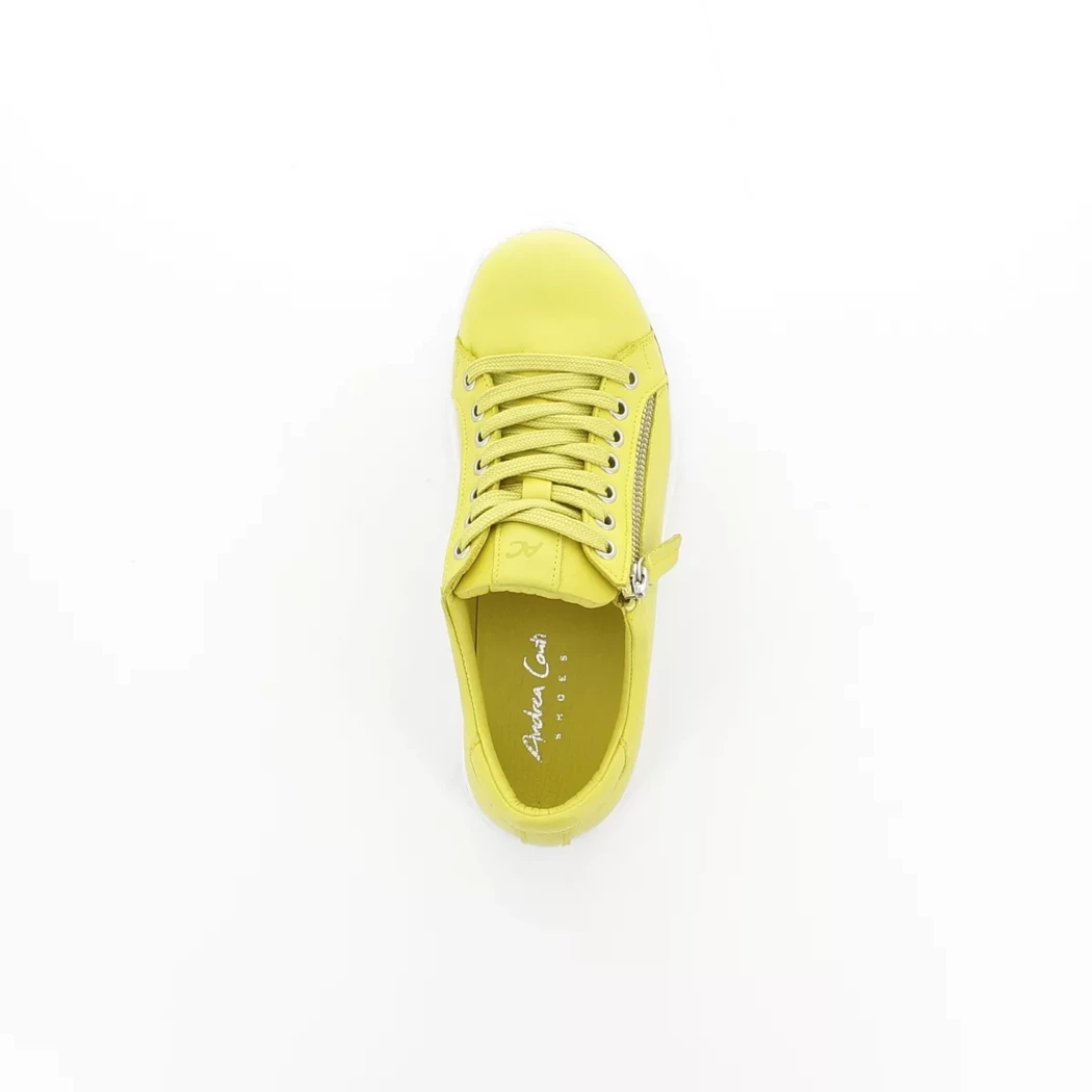 Image (6) de la chaussures Andrea Conti - Baskets Jaune en Cuir