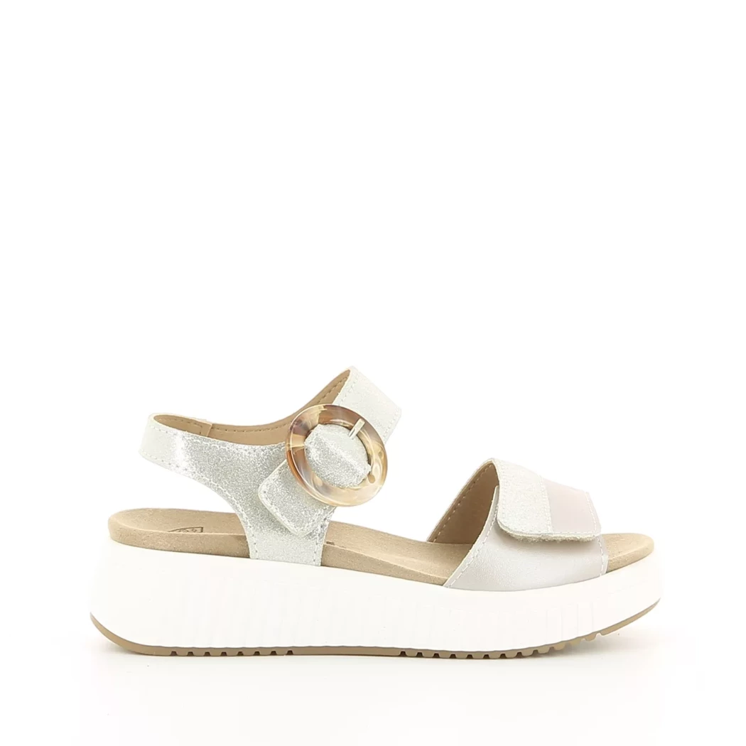 Image (2) de la chaussures Desir de fuite - Sandales et Nu-Pieds Argent en Cuir