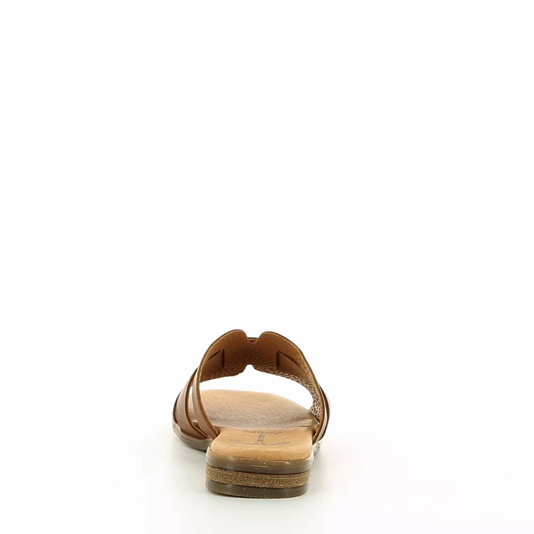 Image (3) de la chaussures Simplement B - Mules et Sabots Cuir naturel / Cognac en Cuir