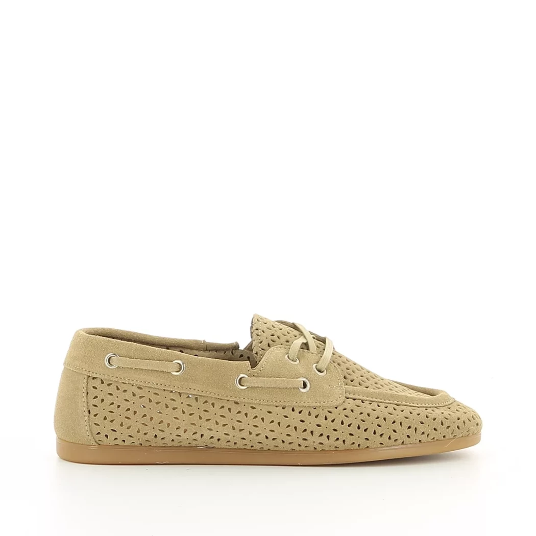 Image (2) de la chaussures Miss Boho - Chaussures bateau Taupe en Cuir nubuck