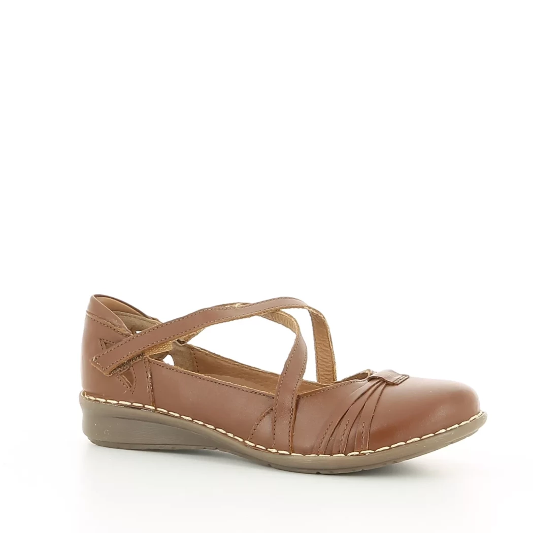 Image (1) de la chaussures Diabolo Studio - Ballerines Cuir naturel / Cognac en Cuir