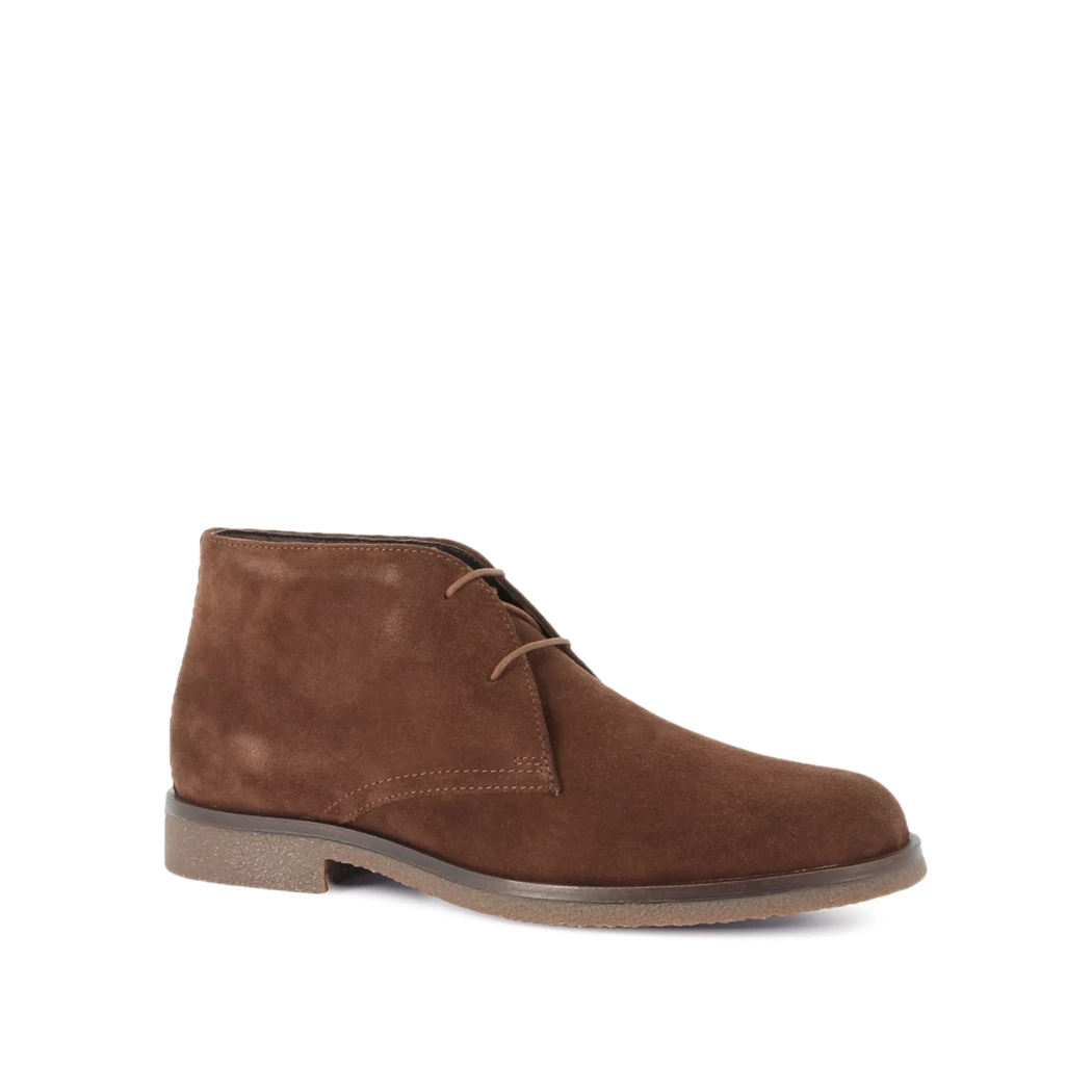 Image (1) de la chaussures Geox - Bottines Marron en Cuir nubuck