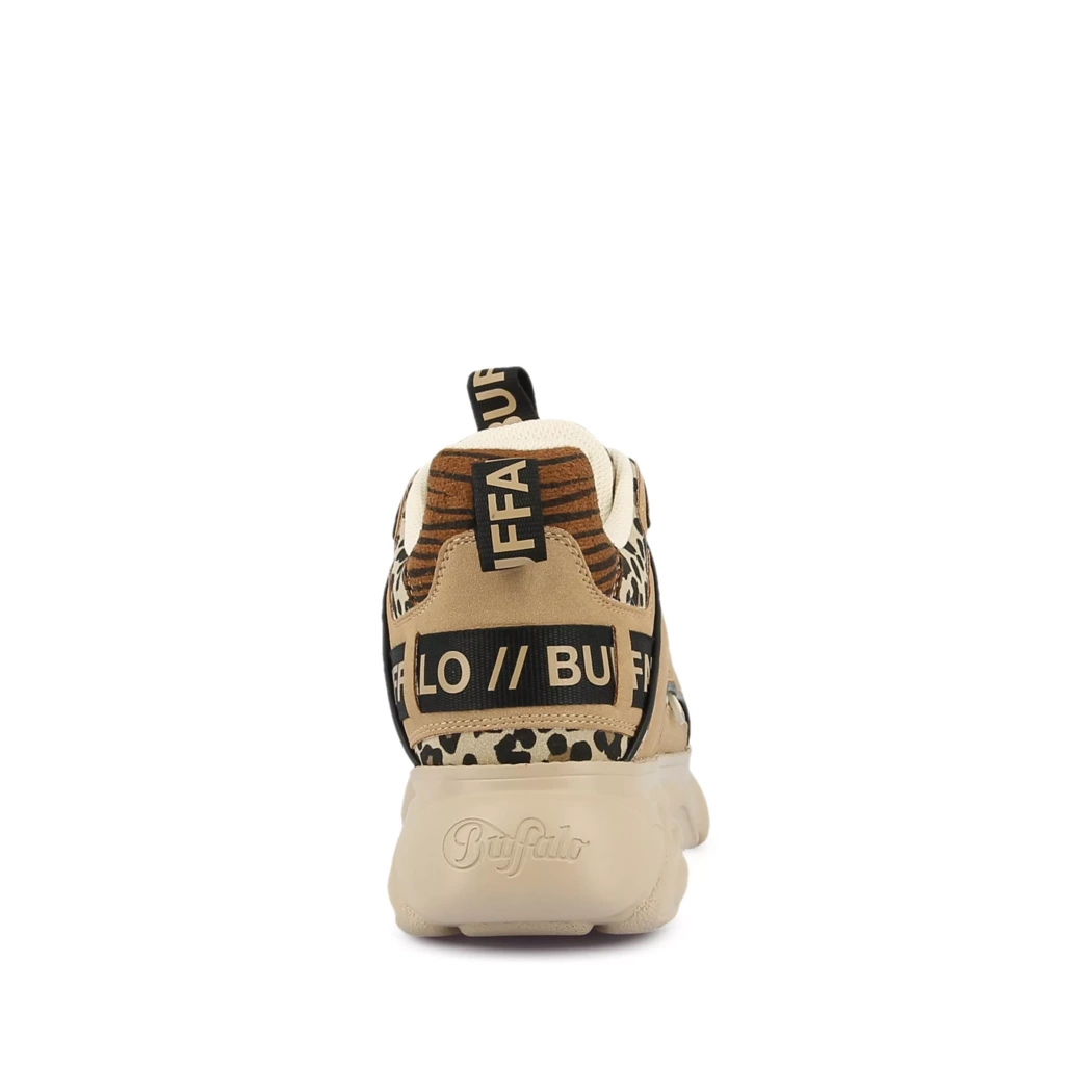 Image (3) de la chaussures Buffalo - Baskets Taupe en Cuir synthétique