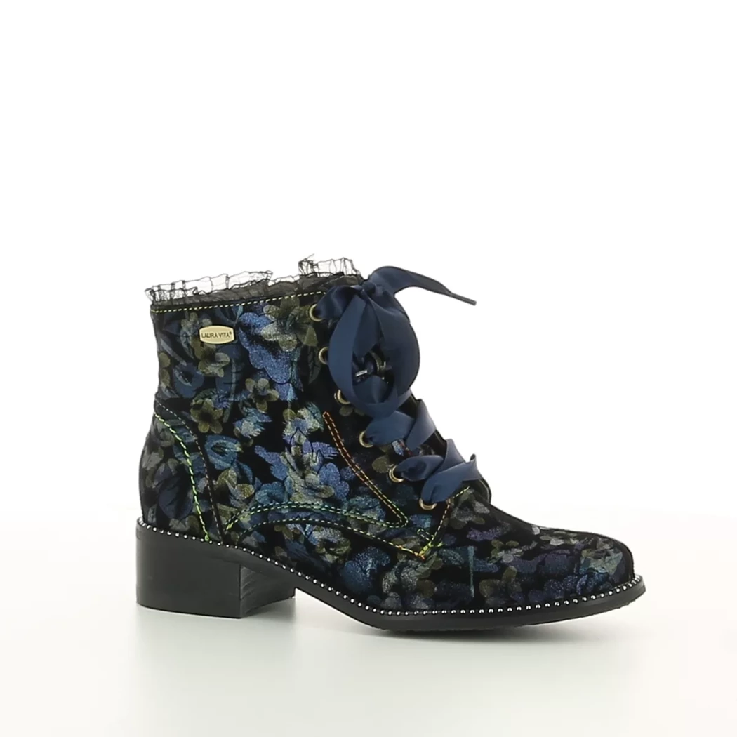 Image (1) de la chaussures Laura Vita - Bottines Bleu en Cuir nubuck