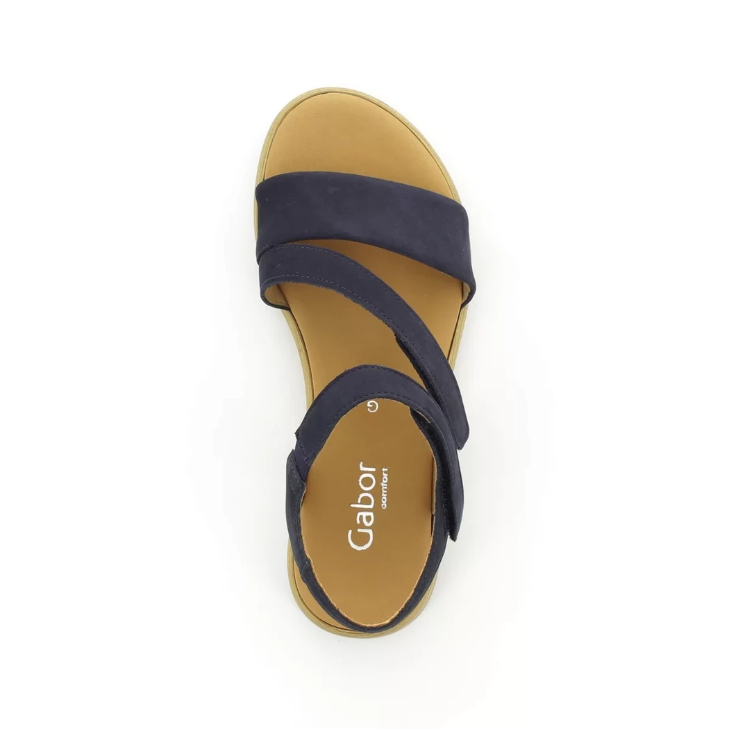 Image (6) de la chaussures Gabor - Sandales et Nu-Pieds Bleu en Cuir nubuck