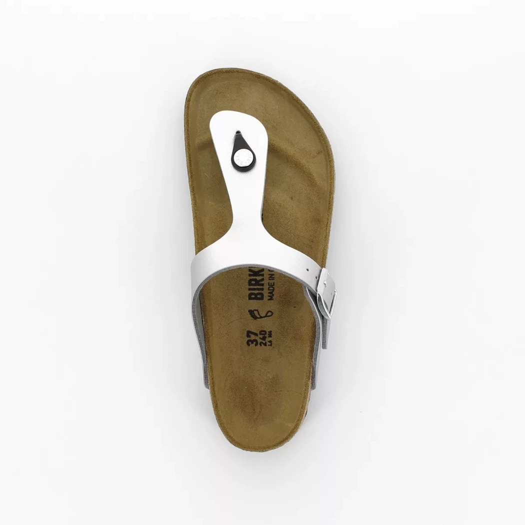 Image (6) de la chaussures Birkenstock - Mules et Sabots Argent en Cuir synthétique Image (6) de la chaussures Birkenstock - Mules et Sabots Argent en Cuir synthétique