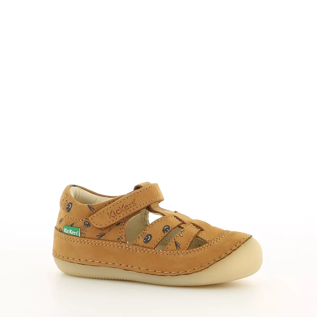 Image (1) de la chaussures Kickers - Bottines ouvertes Cuir naturel / Cognac en Cuir nubuck Image (1) de la chaussures Kickers - Bottines ouvertes Cuir naturel / Cognac en Cuir nubuck