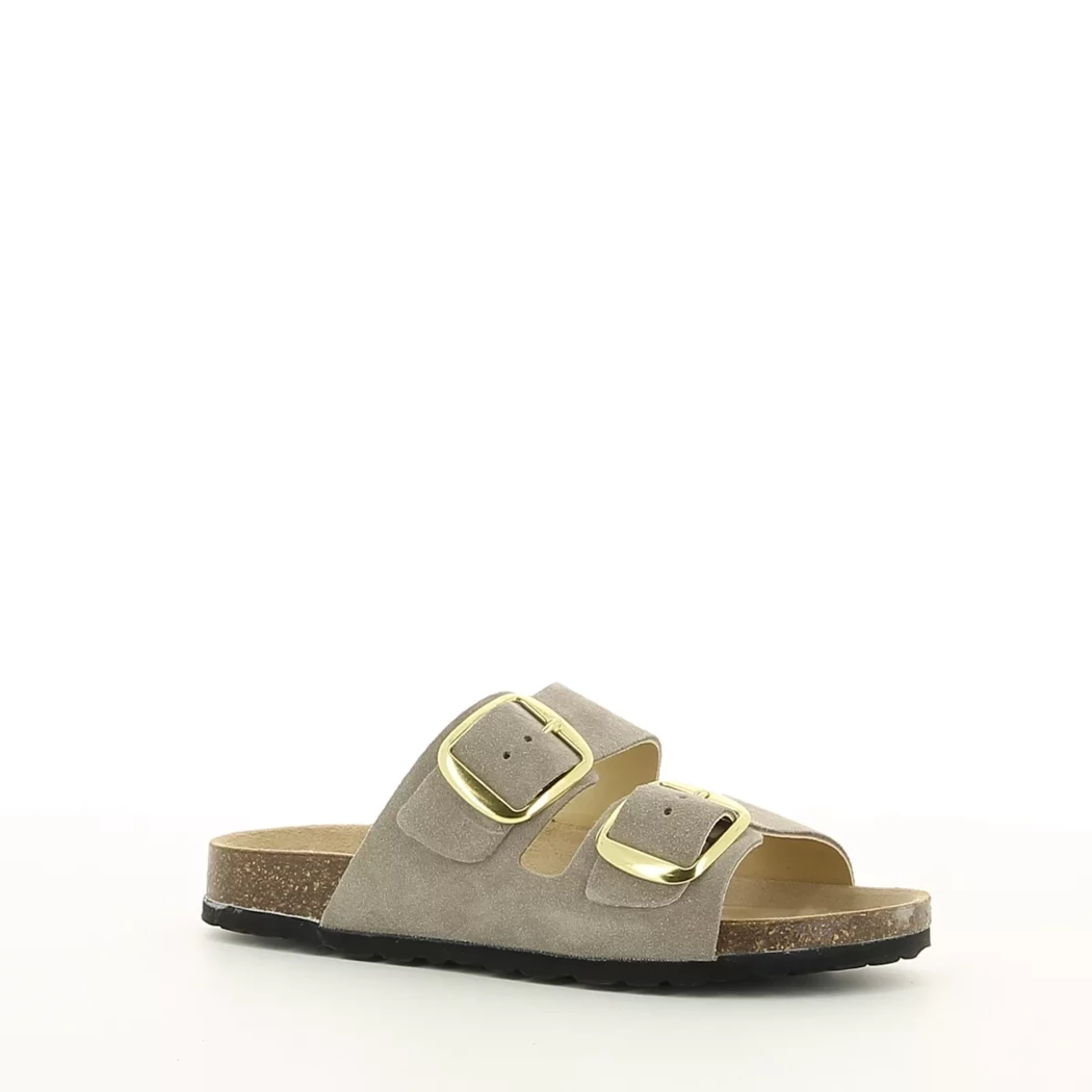 Image (1) de la chaussures Simplement B - Mules et Sabots Taupe en Cuir nubuck