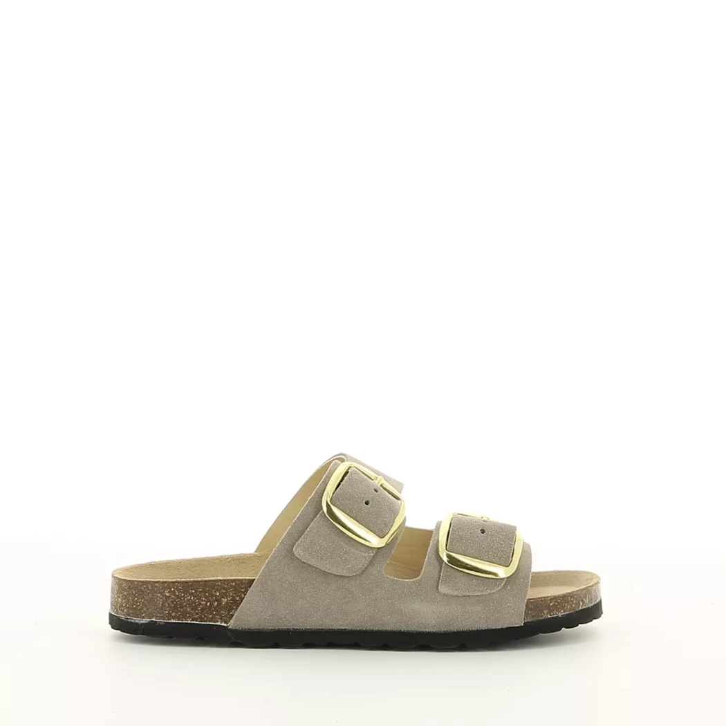 Image (2) de la chaussures Simplement B - Mules et Sabots Taupe en Cuir nubuck