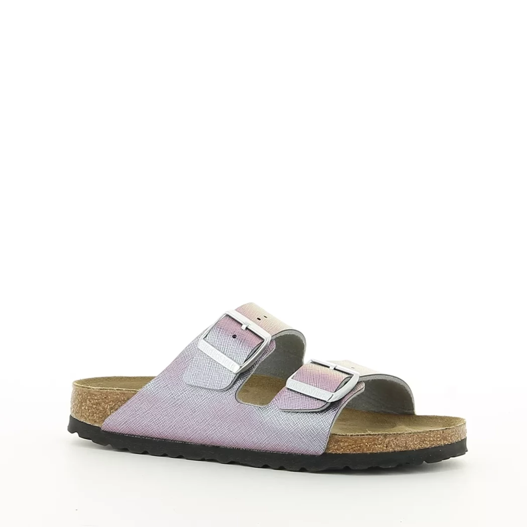 Image (1) de la chaussures Birkenstock - Mules et Sabots Violet / Lilas en Cuir synthétique Image (1) de la chaussures Birkenstock - Mules et Sabots Violet / Lilas en Cuir synthétique