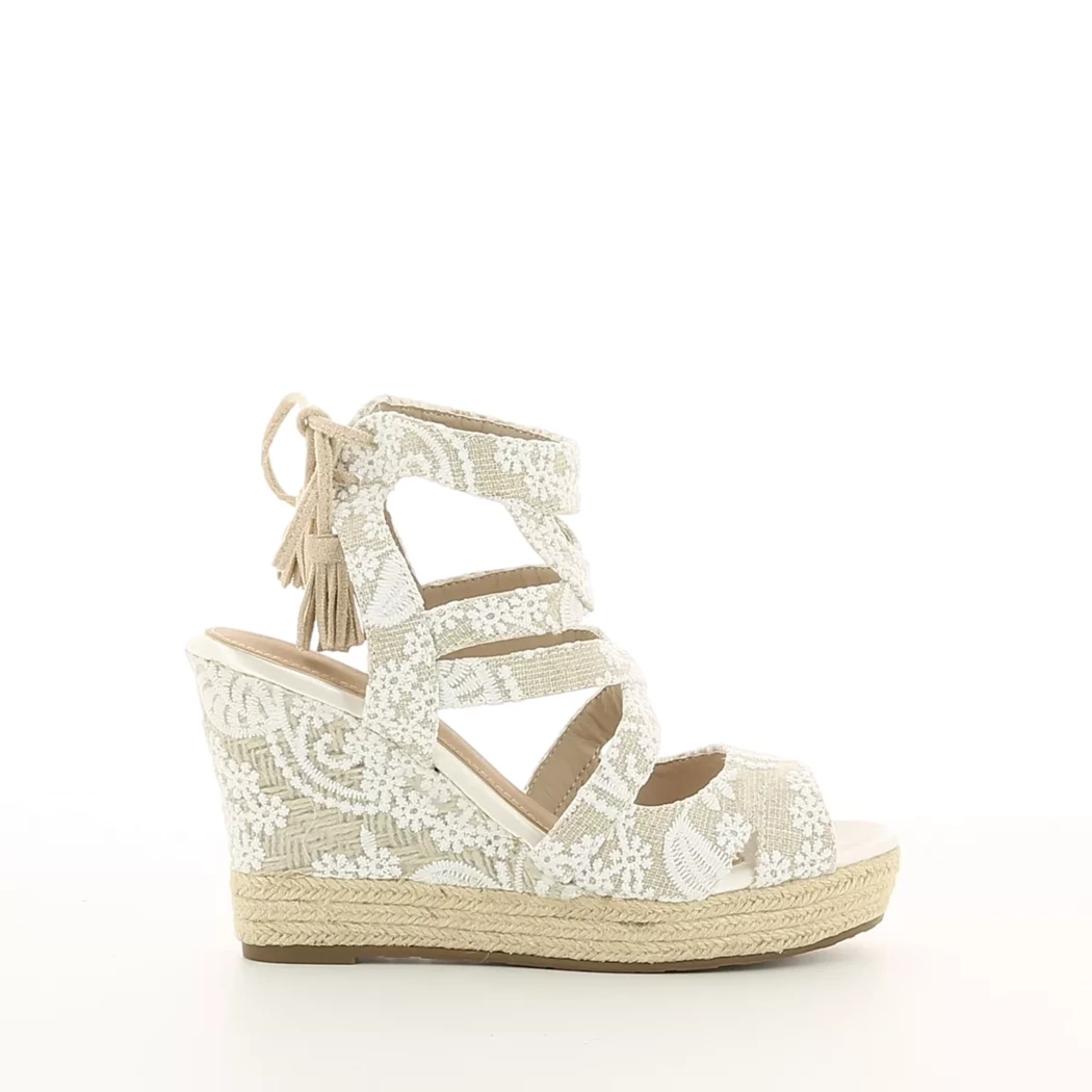 Image (2) de la chaussures Pretty Stories - Sandales et Nu-Pieds Blanc en Textile Image (2) de la chaussures Pretty Stories - Sandales et Nu-Pieds Blanc en Textile