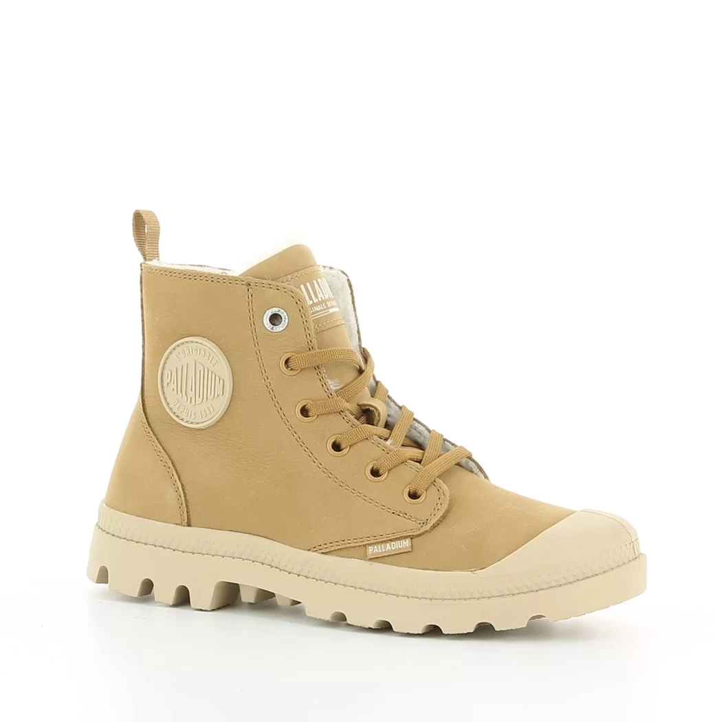 Image (1) de la chaussures Palladium - Bottines Cuir naturel / Cognac en Cuir nubuck