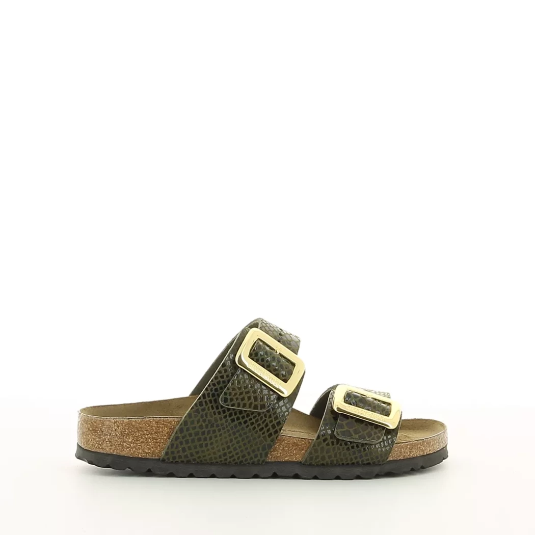 Image (2) de la chaussures Birkenstock - Mules et Sabots Vert en Cuir synthétique