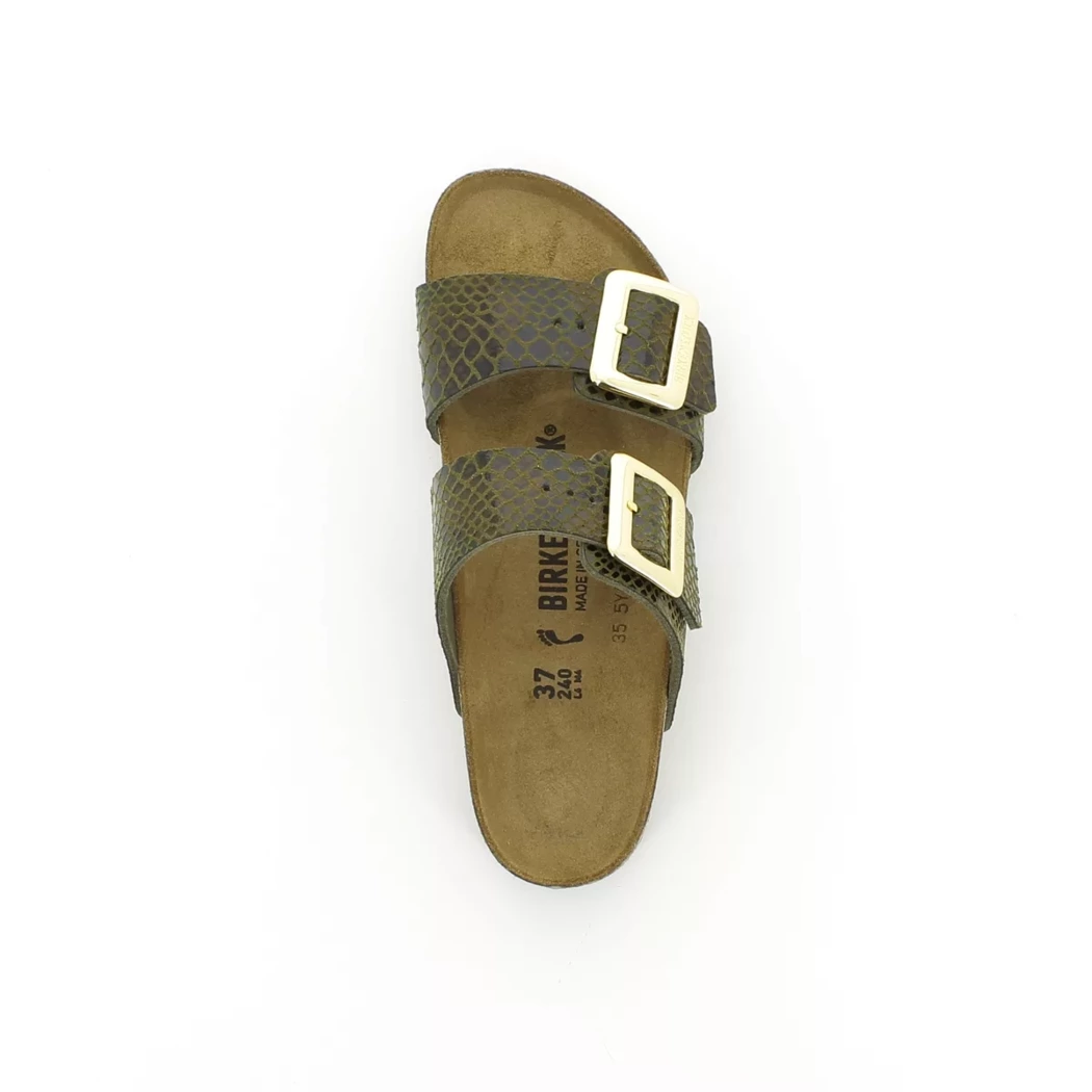 Image (6) de la chaussures Birkenstock - Mules et Sabots Vert en Cuir synthétique