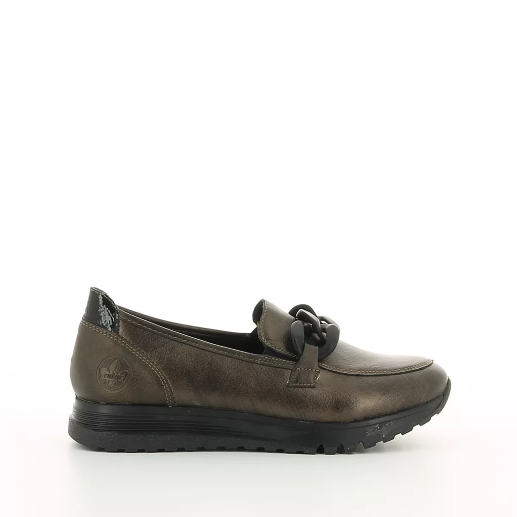 Image (2) de la chaussures Rieker - Mocassins Or / Bronze / Platine en Cuir