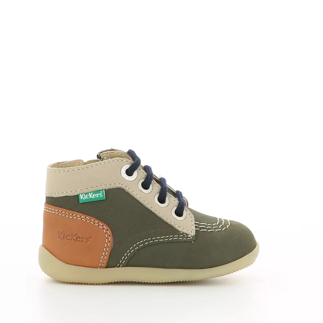 Image (2) de la chaussures Kickers - Bottines Vert en Cuir nubuck Image (2) de la chaussures Kickers - Bottines Vert en Cuir nubuck