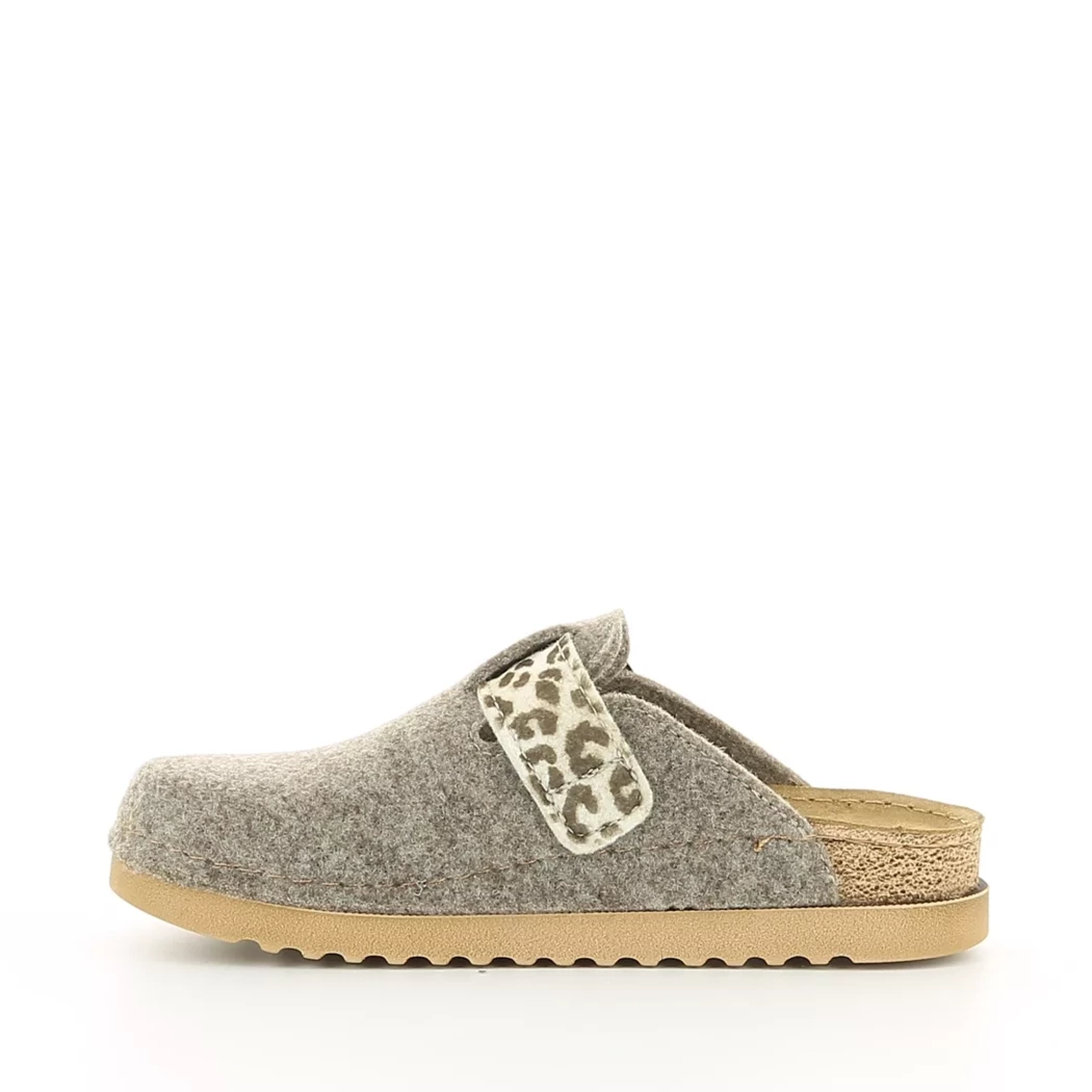 Image (4) de la chaussures OUF!... - Pantoufles et Chaussons Taupe en Textile