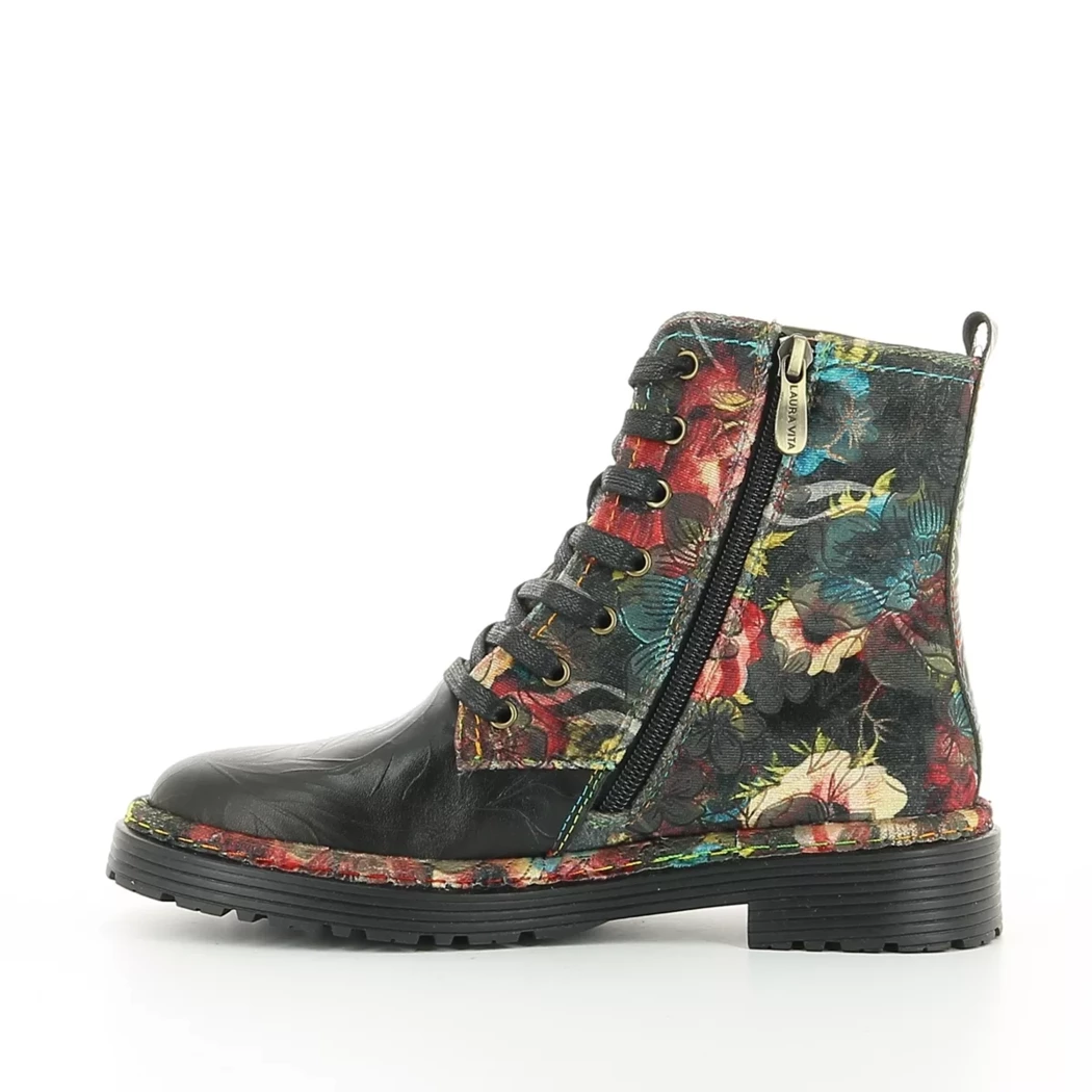 Image (4) de la chaussures Laura Vita - Bottines Noir en Cuir et textile