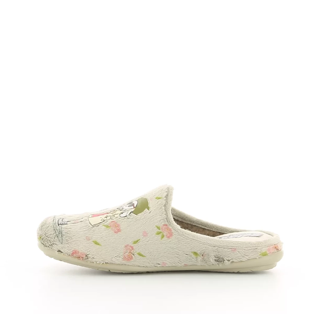 Image (4) de la chaussures Relax - Pantoufles et Chaussons Beige en Textile