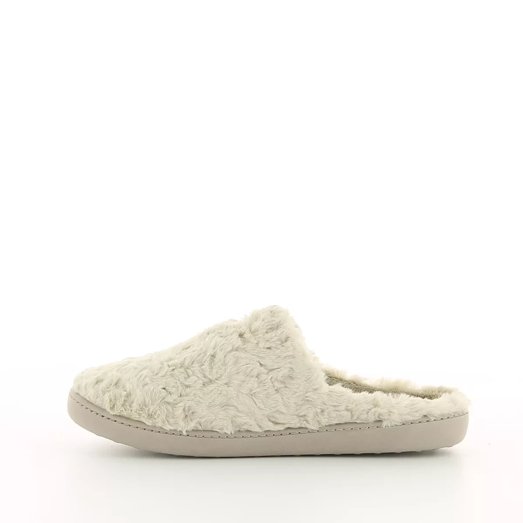 Image (4) de la chaussures Vul ladi - Pantoufles et Chaussons Beige en Textile