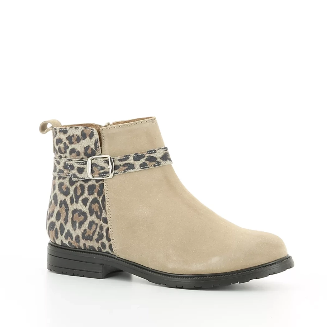 Image (1) de la chaussures Les Fees de Bengale - Boots Beige en Cuir nubuck