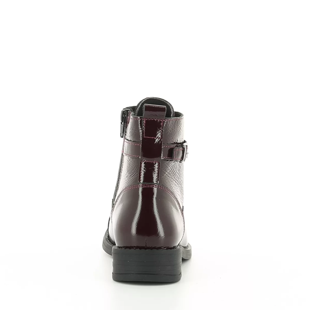 Image (3) de la chaussures Simplement B - Bottines Bordeaux en Cuir vernis