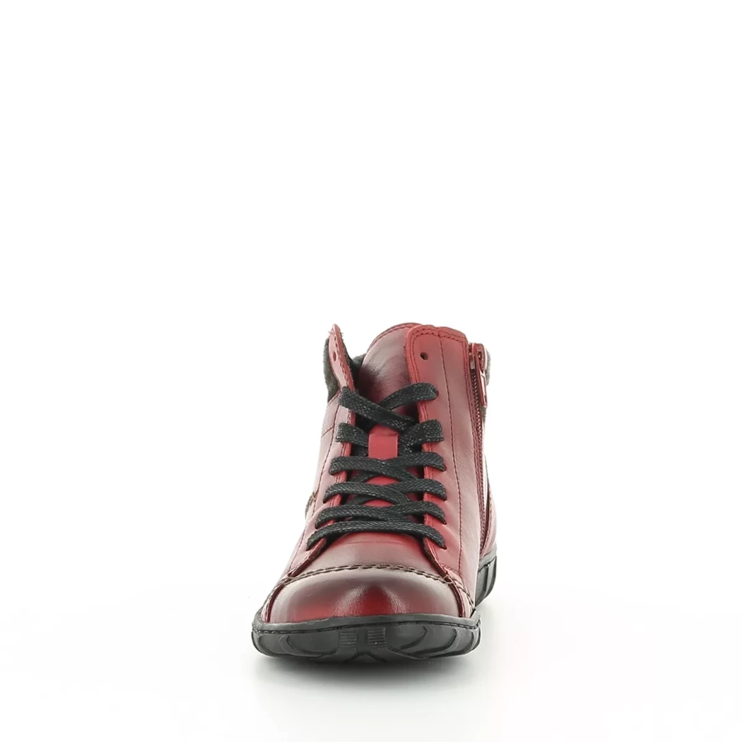 Image (5) de la chaussures Diabolo Studio - Bottines Rouge en Cuir