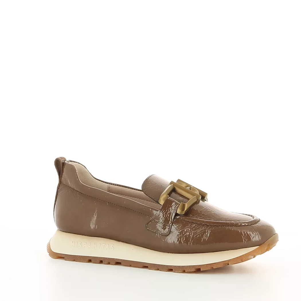 Image (1) de la chaussures Hispanitas - Mocassins Taupe en Cuir vernis