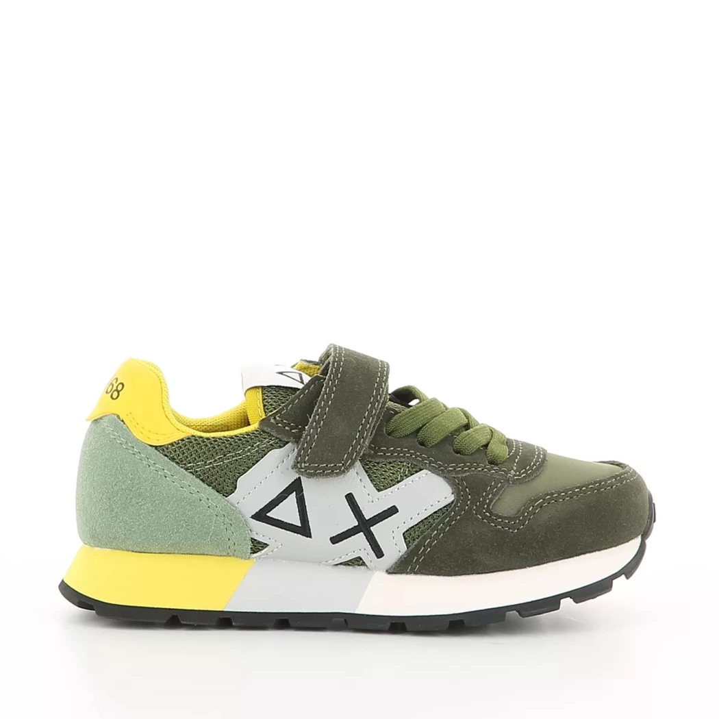 Image (2) de la chaussures Sun68 - Baskets Vert en Cuir nubuck
