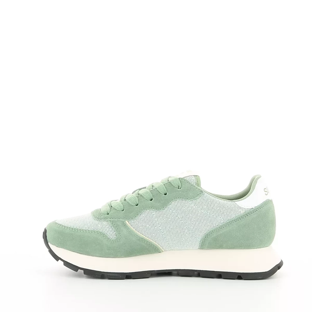 Image (4) de la chaussures Sun68 - Baskets Vert en Cuir nubuck