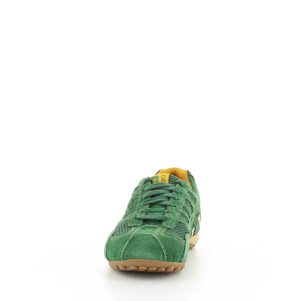 Image (5) de la chaussures Geox - Baskets Vert en Cuir nubuck