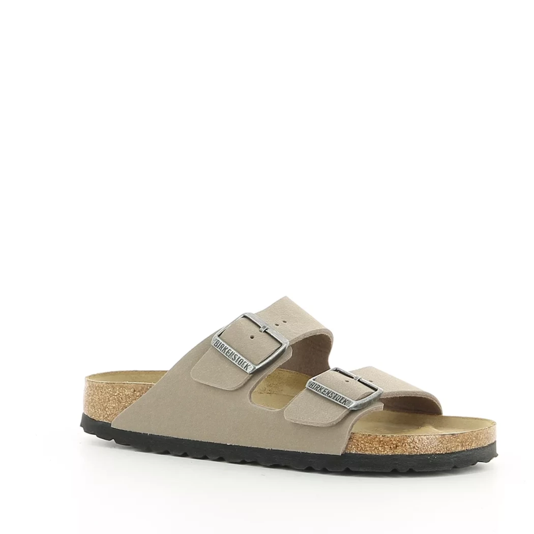Image (1) de la chaussures Birkenstock - Mules et Sabots Taupe en Cuir nubuck