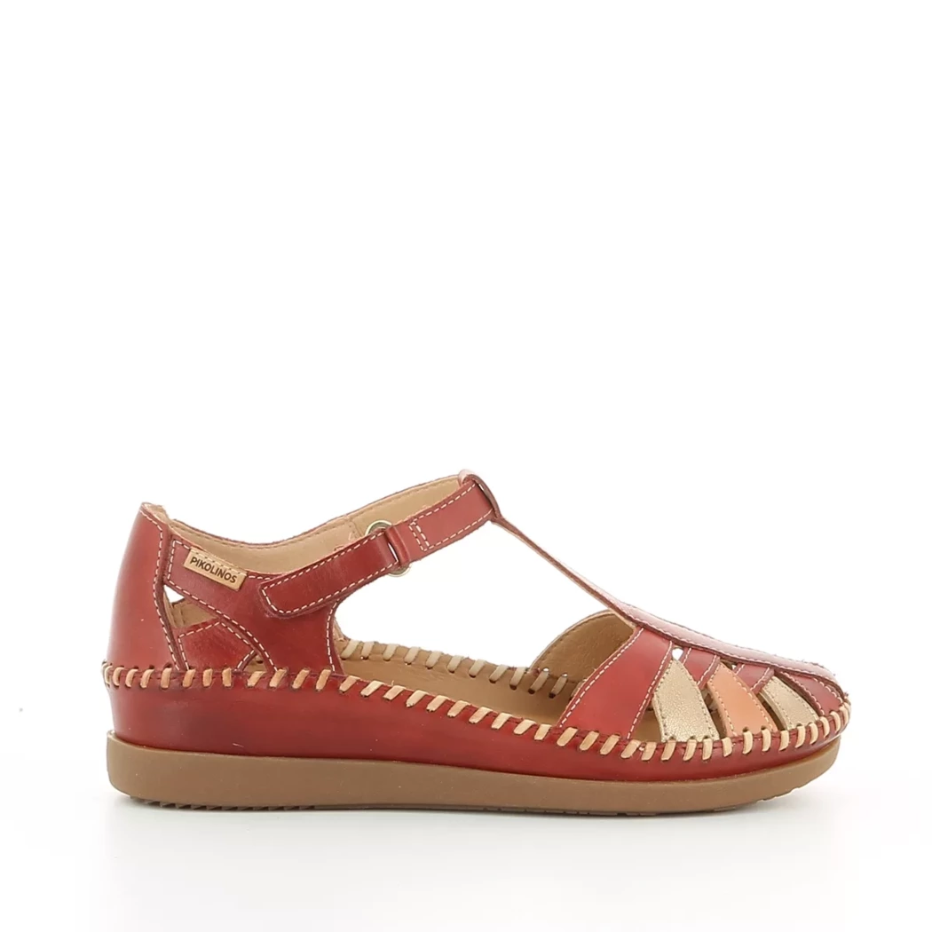 Image (2) de la chaussures Pikolinos - Ballerines Rouge en Cuir