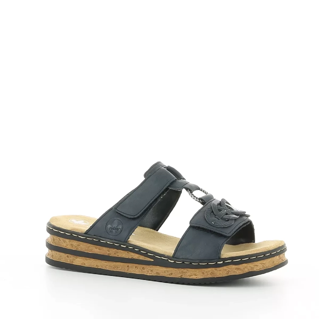 Image (1) de la chaussures Rieker - Mules et Sabots Bleu en Cuir synthétique