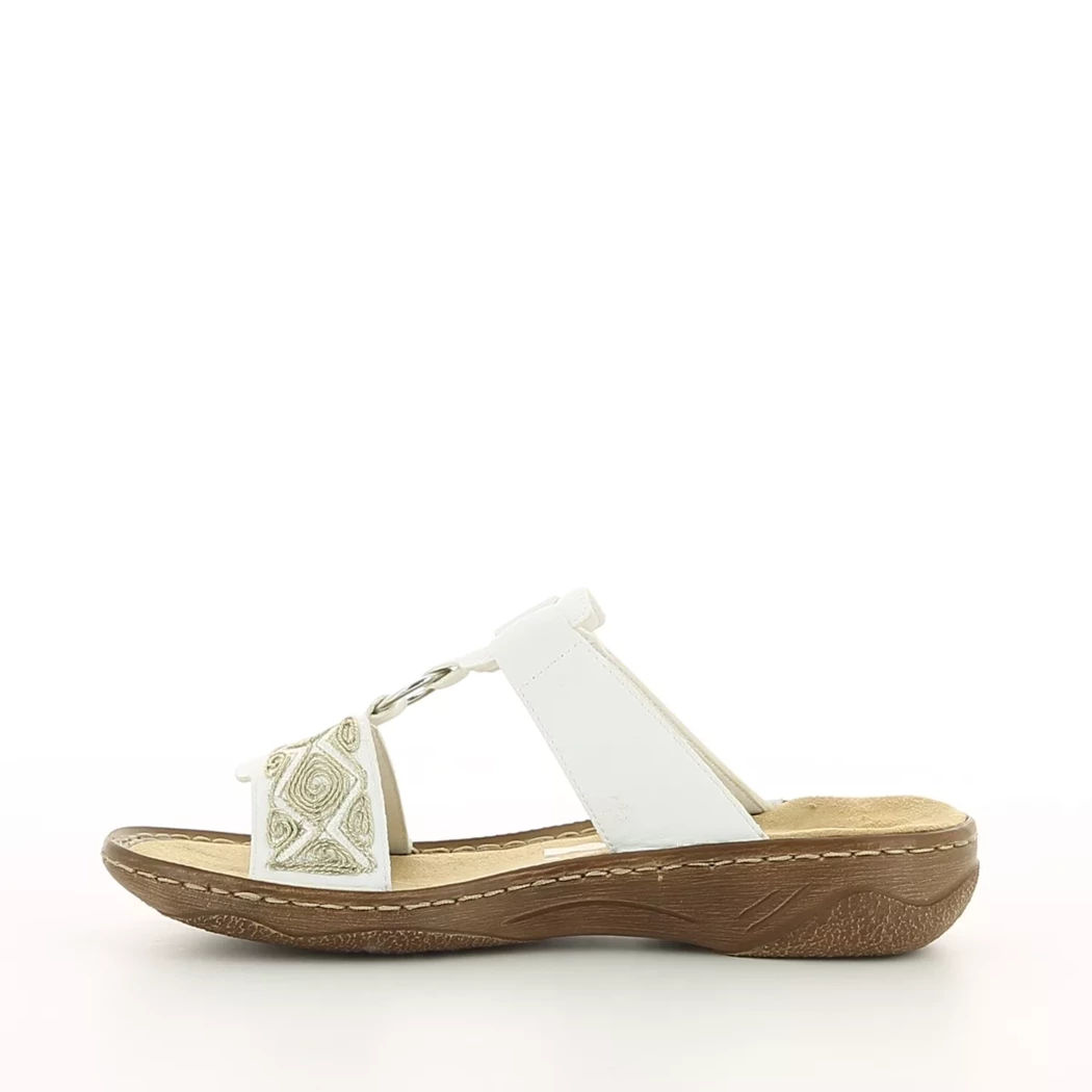 Image (4) de la chaussures Rieker - Mules et Sabots Blanc en Cuir synthétique