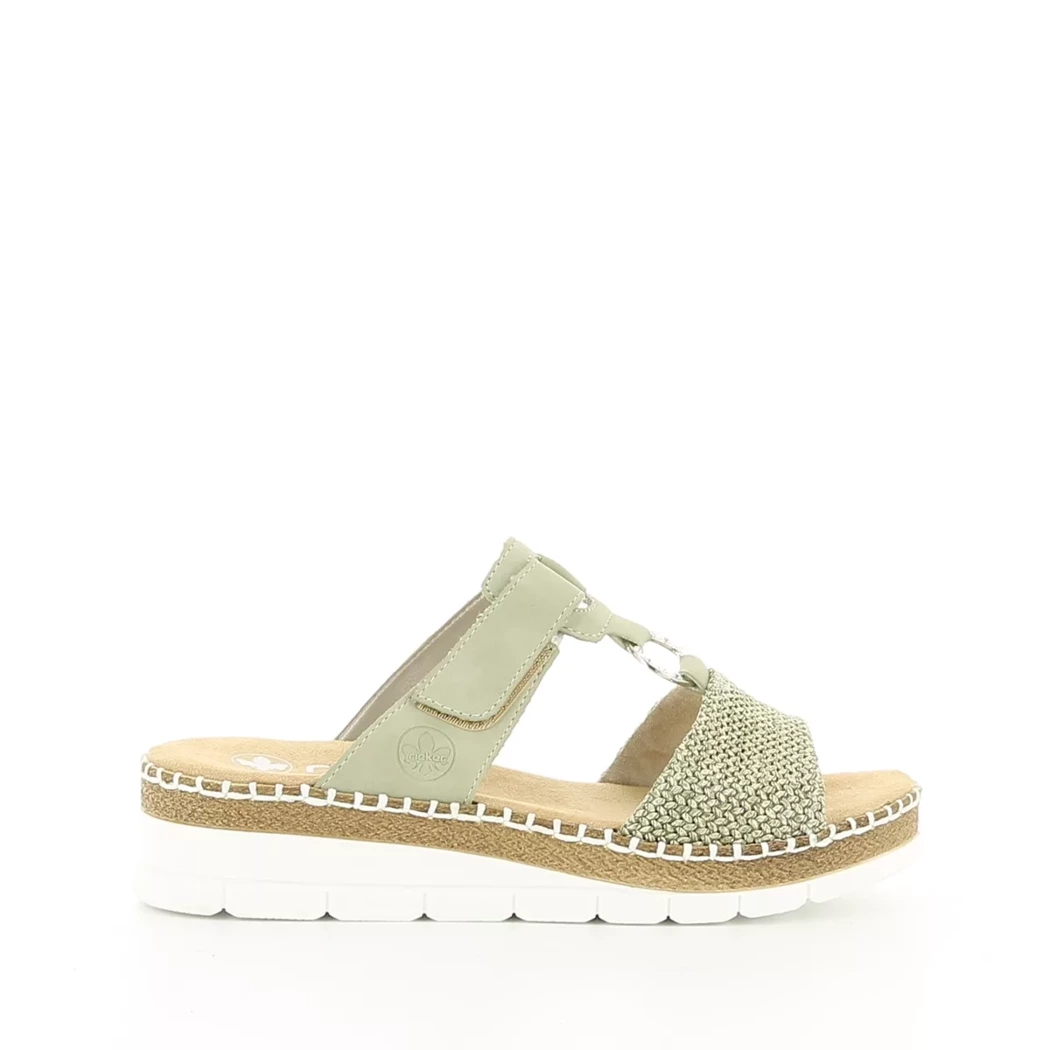 Image (2) de la chaussures Rieker - Mules et Sabots Vert en Cuir synthétique