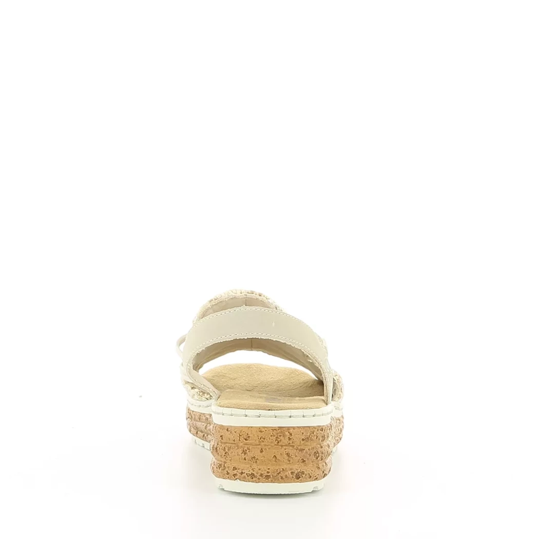 Image (3) de la chaussures Rieker - Sandales et Nu-Pieds Beige en Textile