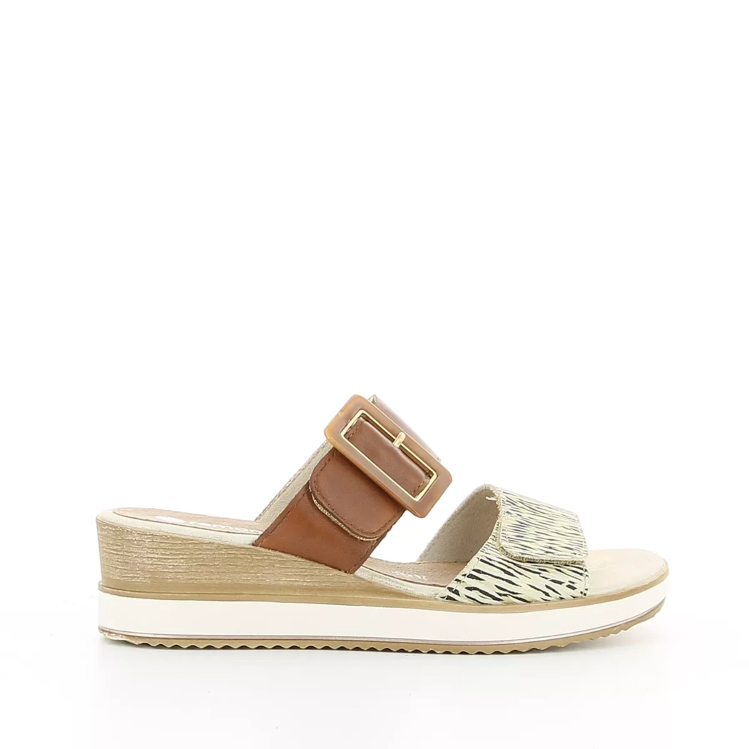 Image (2) de la chaussures Remonte - Mules et Sabots Cuir naturel / Cognac en Cuir