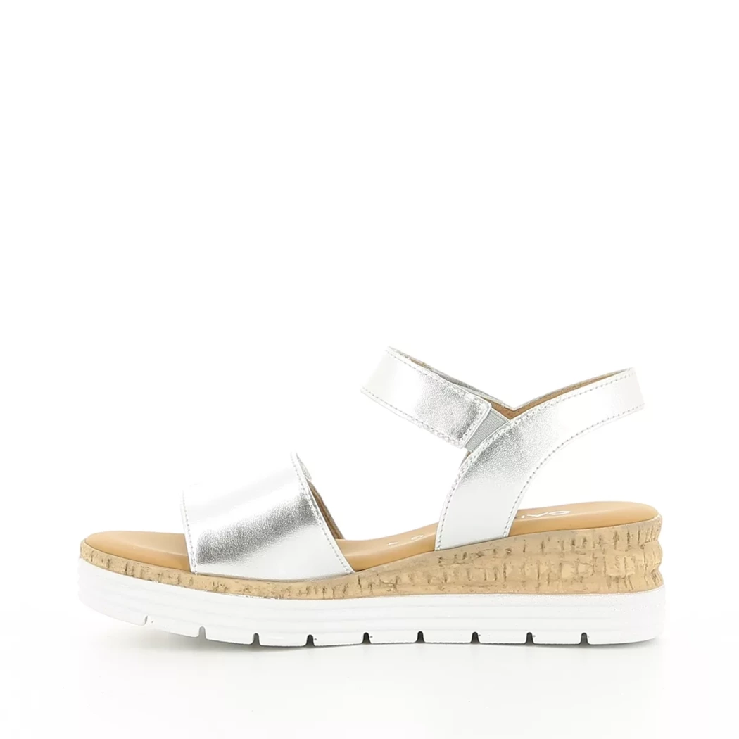 Image (4) de la chaussures Gabor - Sandales et Nu-Pieds Argent en Cuir
