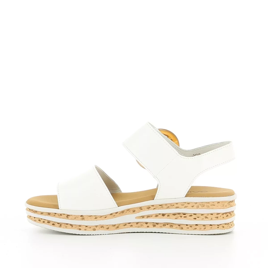 Image (4) de la chaussures Gabor - Sandales et Nu-Pieds Blanc en Cuir
