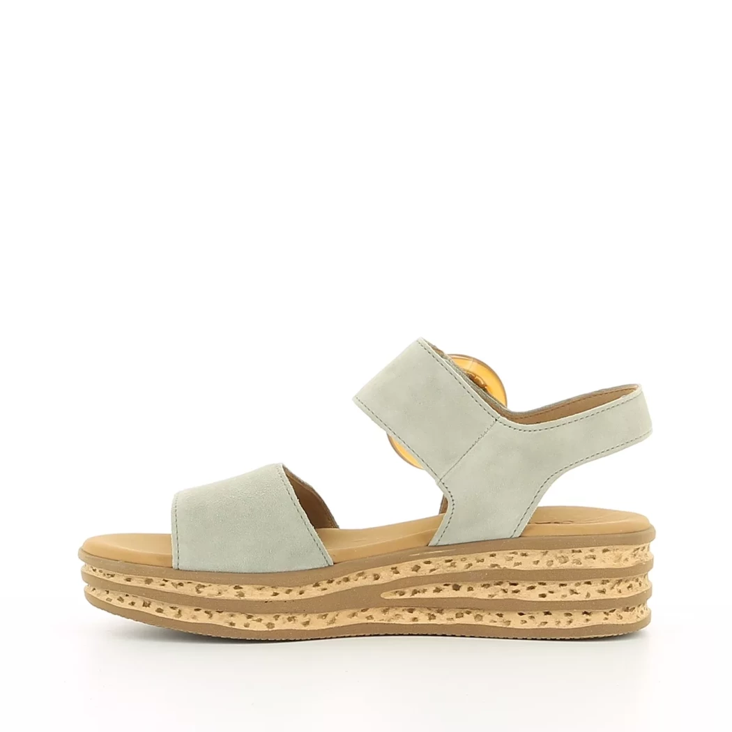 Image (4) de la chaussures Gabor - Sandales et Nu-Pieds Vert en Cuir nubuck